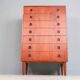 Mid-century modern Danish chest of seven drawers, tallboy in teak, 1960s