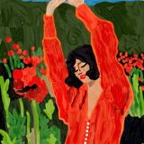 Illustration red flowers