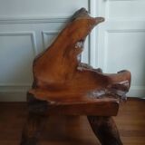 Exotic wood armchair