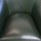 Set of 2 Green Cowhide Leather and Wooden Side/Dining/Office Chairs