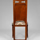 Pair of neo-Gothic chairs in Carved Walnut circa 1890