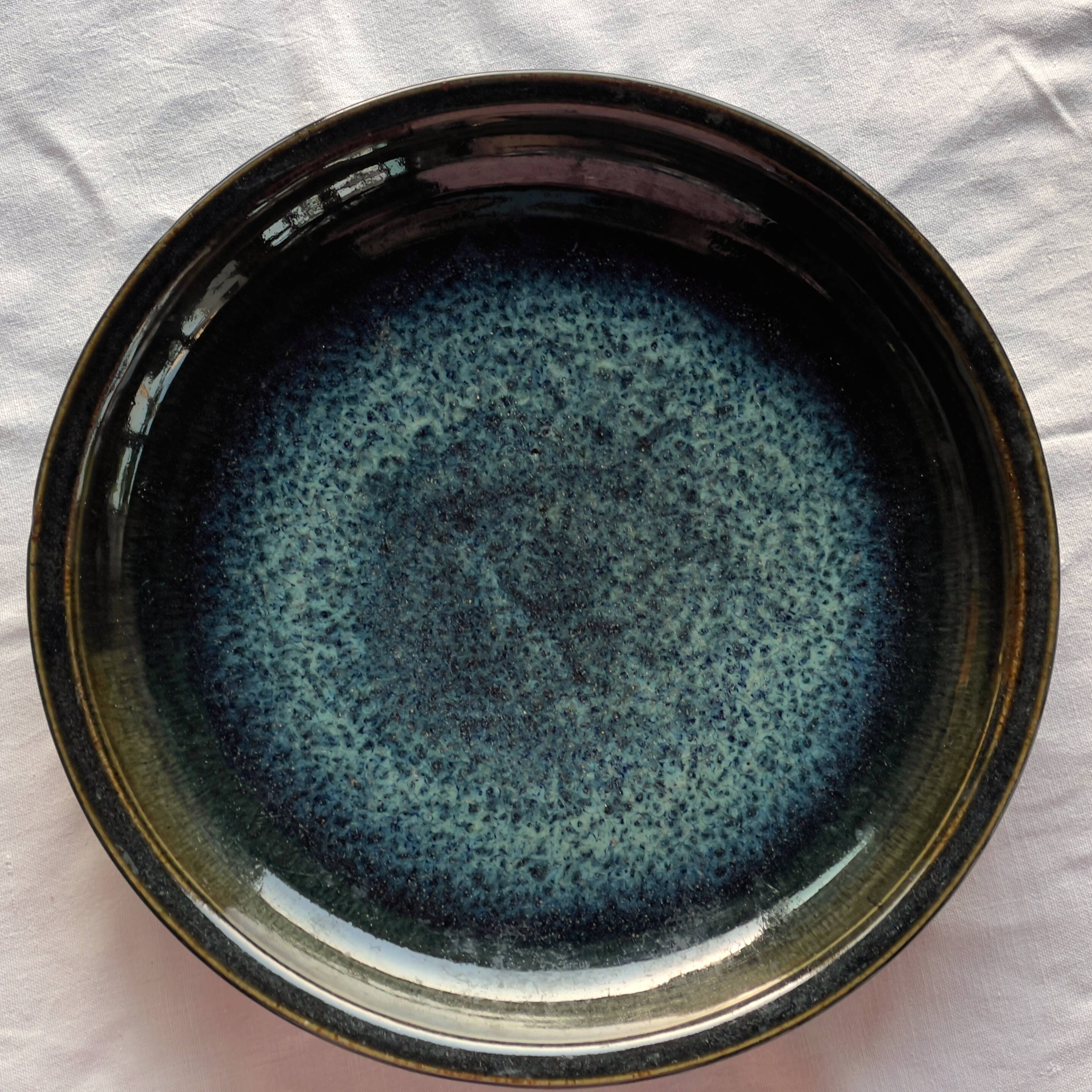 Large Pichon stoneware dish 1960