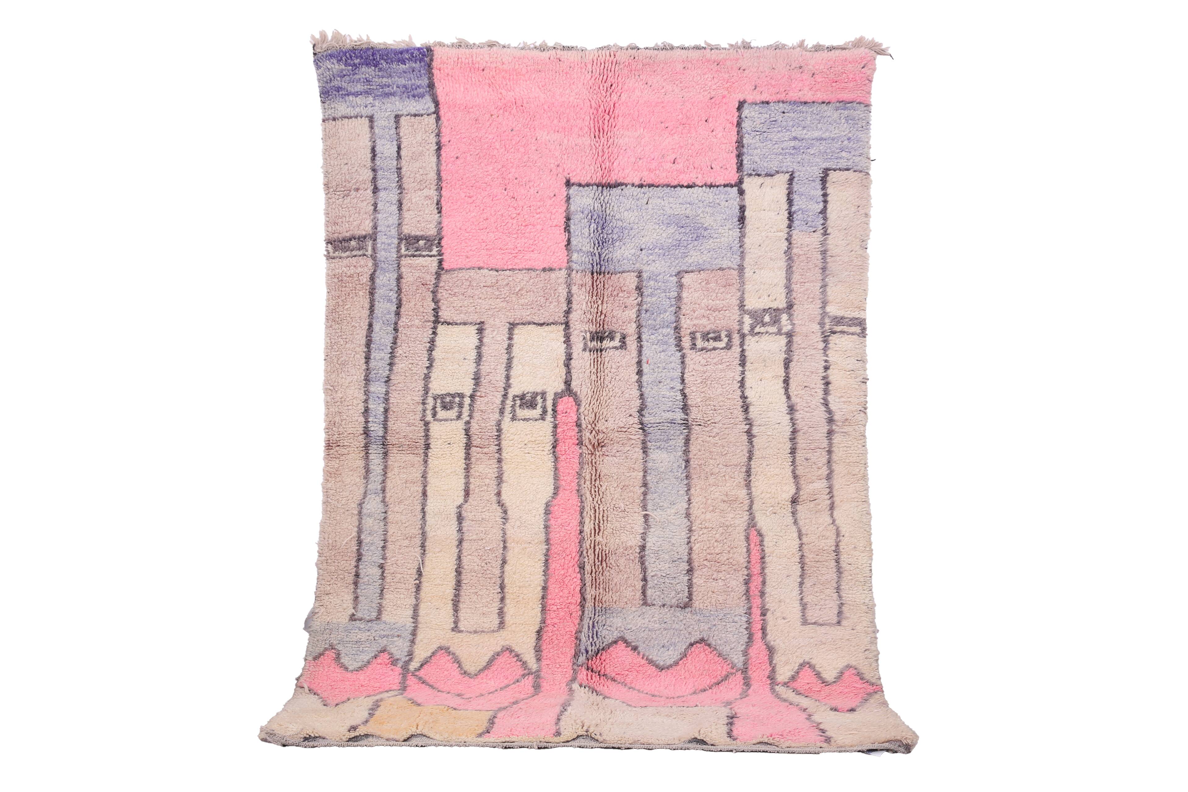 Abstract Moroccan Handmade Rug 175 x 263 cm - Colorful Berber Wool Rug