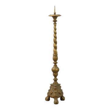 Large copper church candle holder, France 19th century