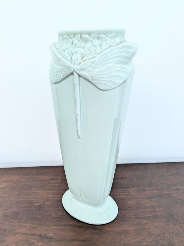 Vase en céramique Christofle « Libellules » céladon