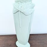 Christofle ceramic vase "Dragonflies" celadon