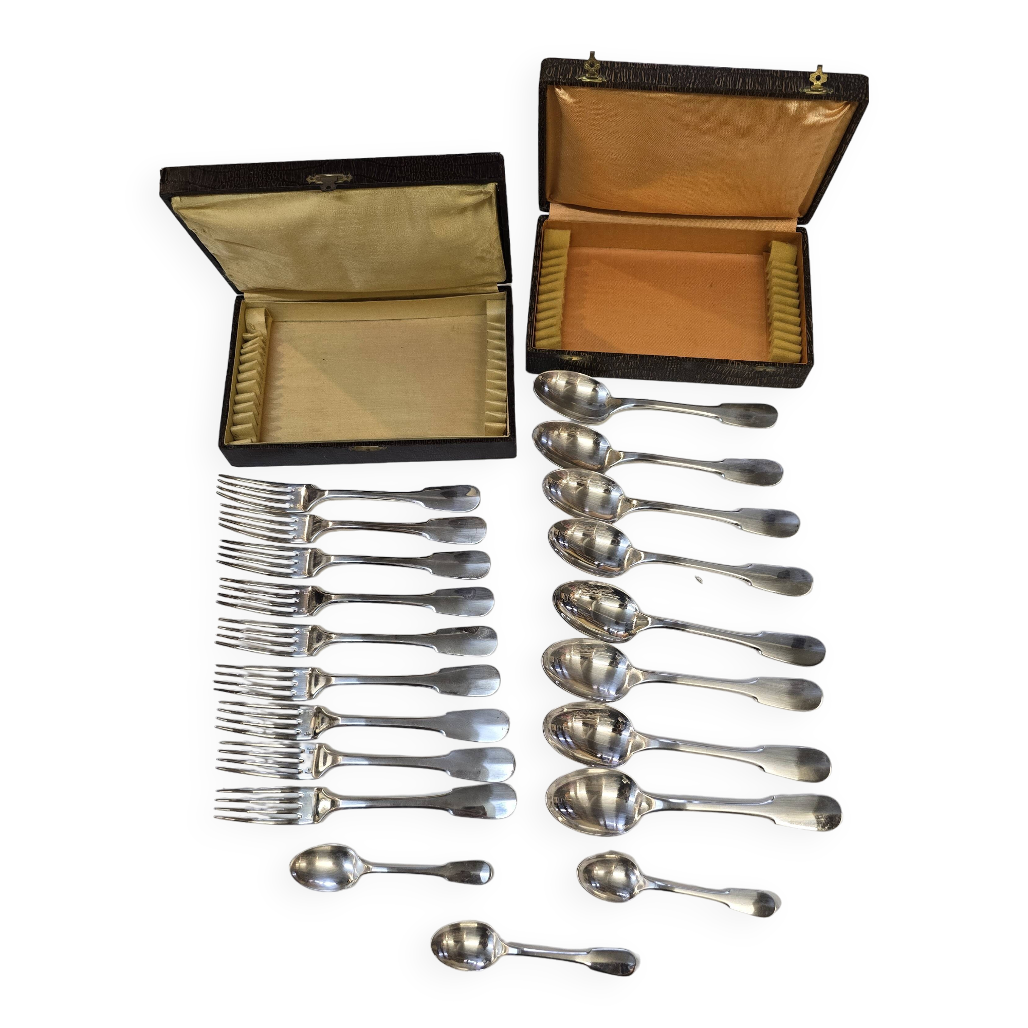 Christofle cutlery in silver metal 20 pieces mid-20th century