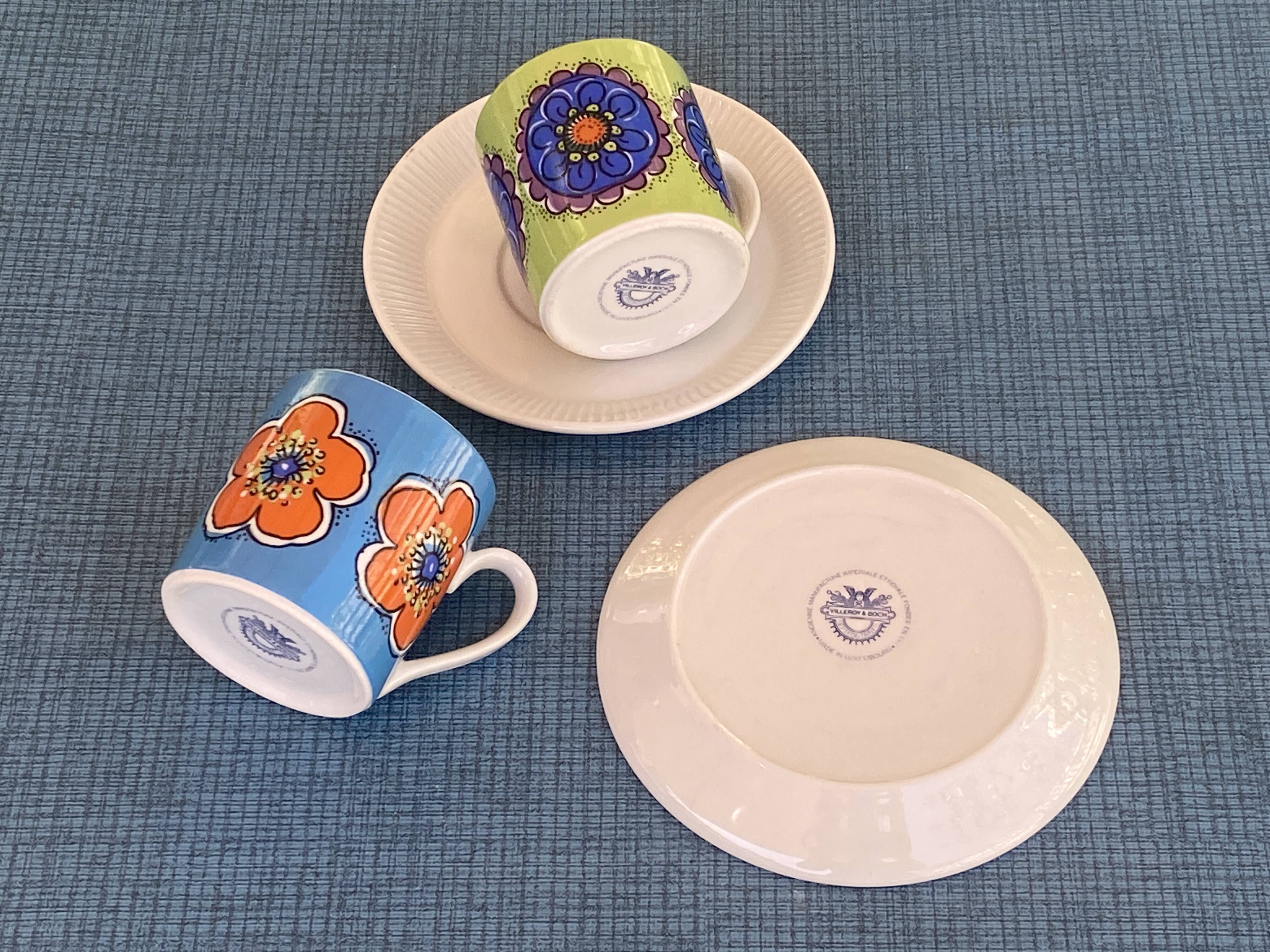 Vintage Villeroy & Boch Seventies Coffee Cups