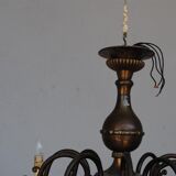 Chandelier style Dutch copper 10 lights
