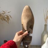 Old wooden shoe trees shapes vintage shoes
