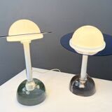 Pair of "Plutone" glass table lamps, model 2701, by Daniela Puppa for Fontana Arte, Italy, 1981