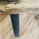 Primitive raw wood console