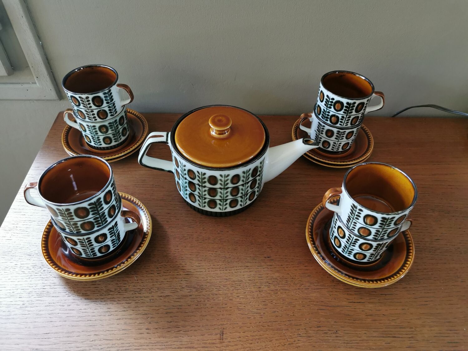 Boch la louviere vintage coffee service. nut