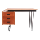 1950s hairpin desk in teak from Netherlands