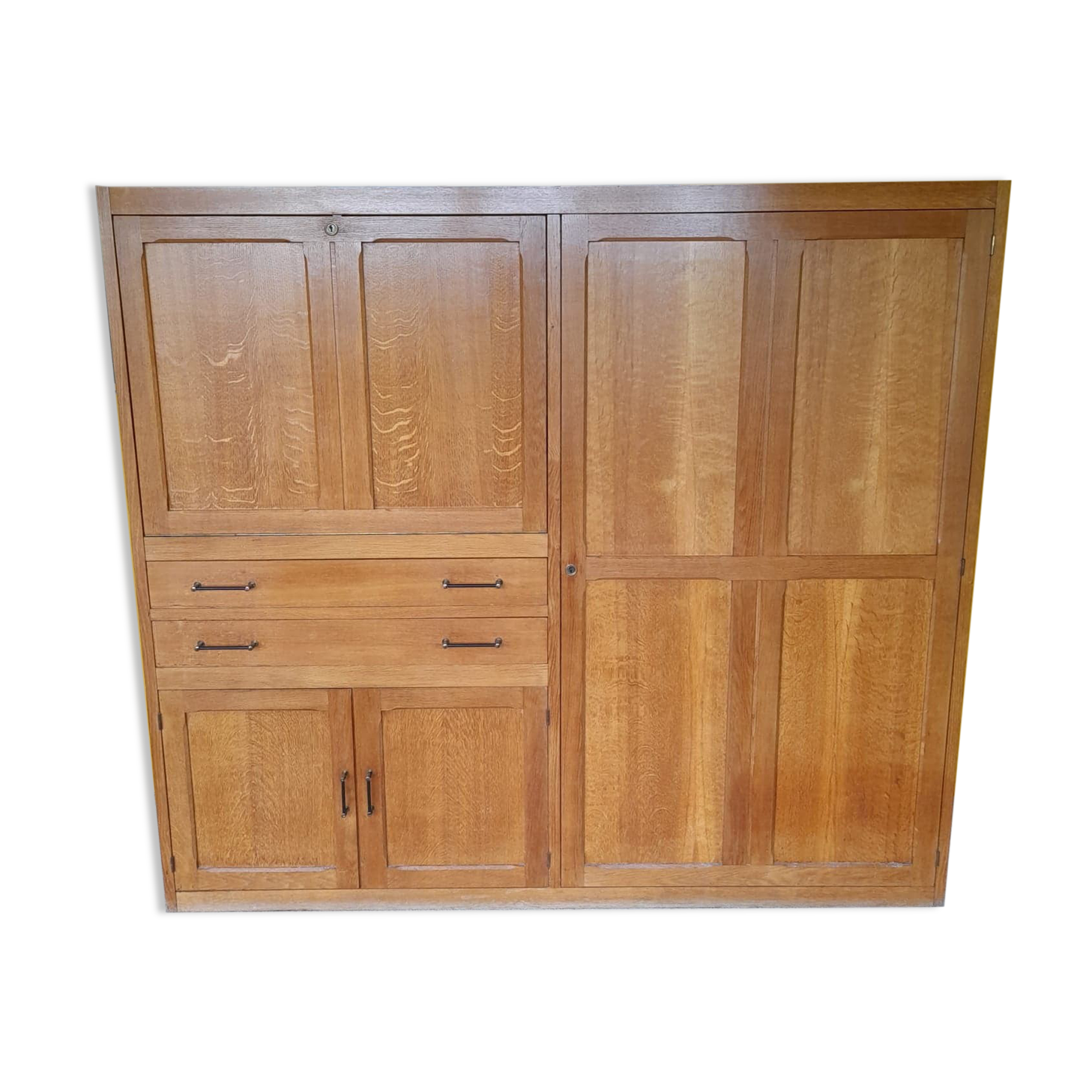 Wardrobe in solid oak around 1950
