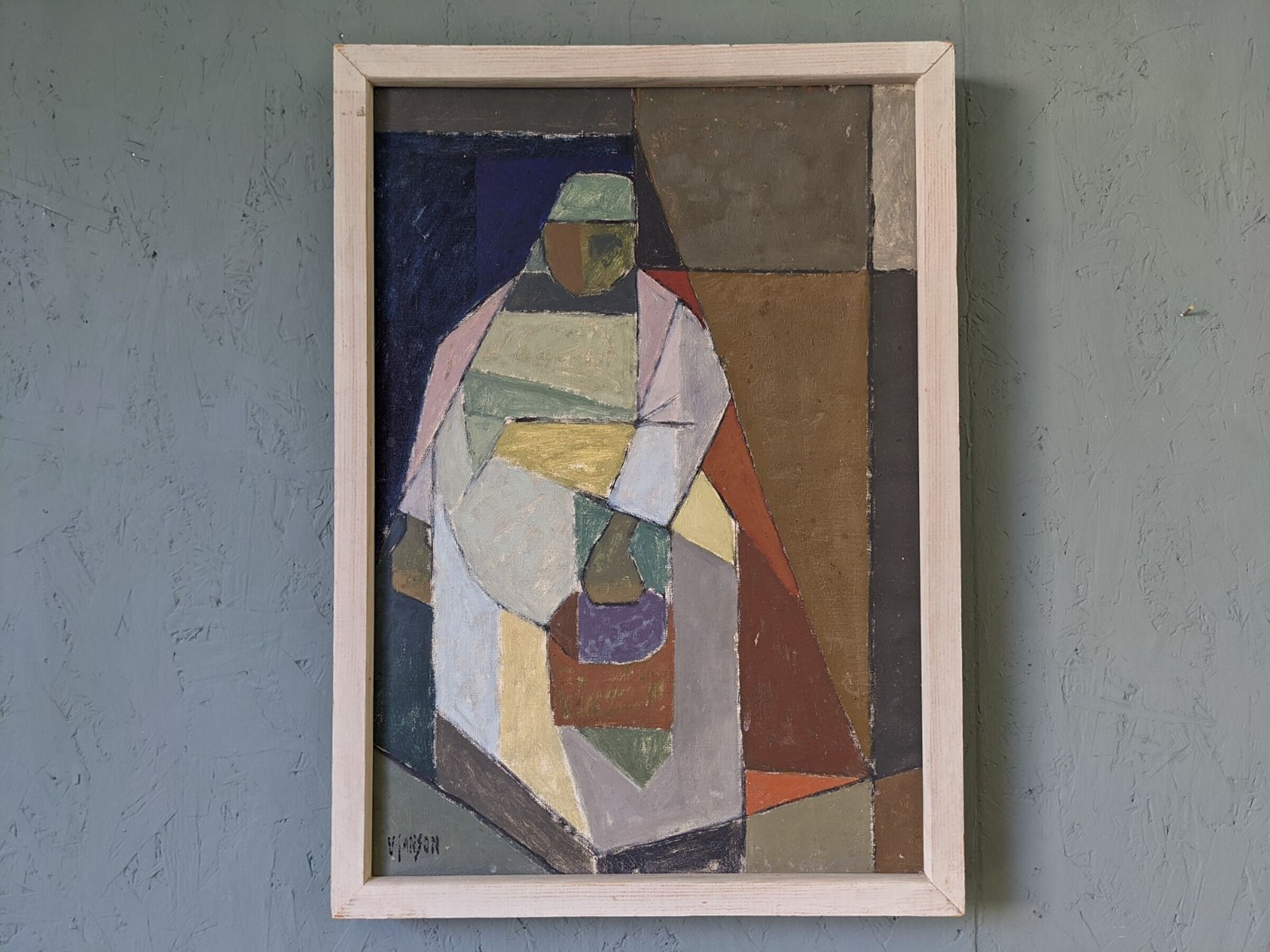 Mid-century swedish oil painting