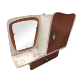Armoire de toilette ou à pharmacie bois miroir vintage 50 60