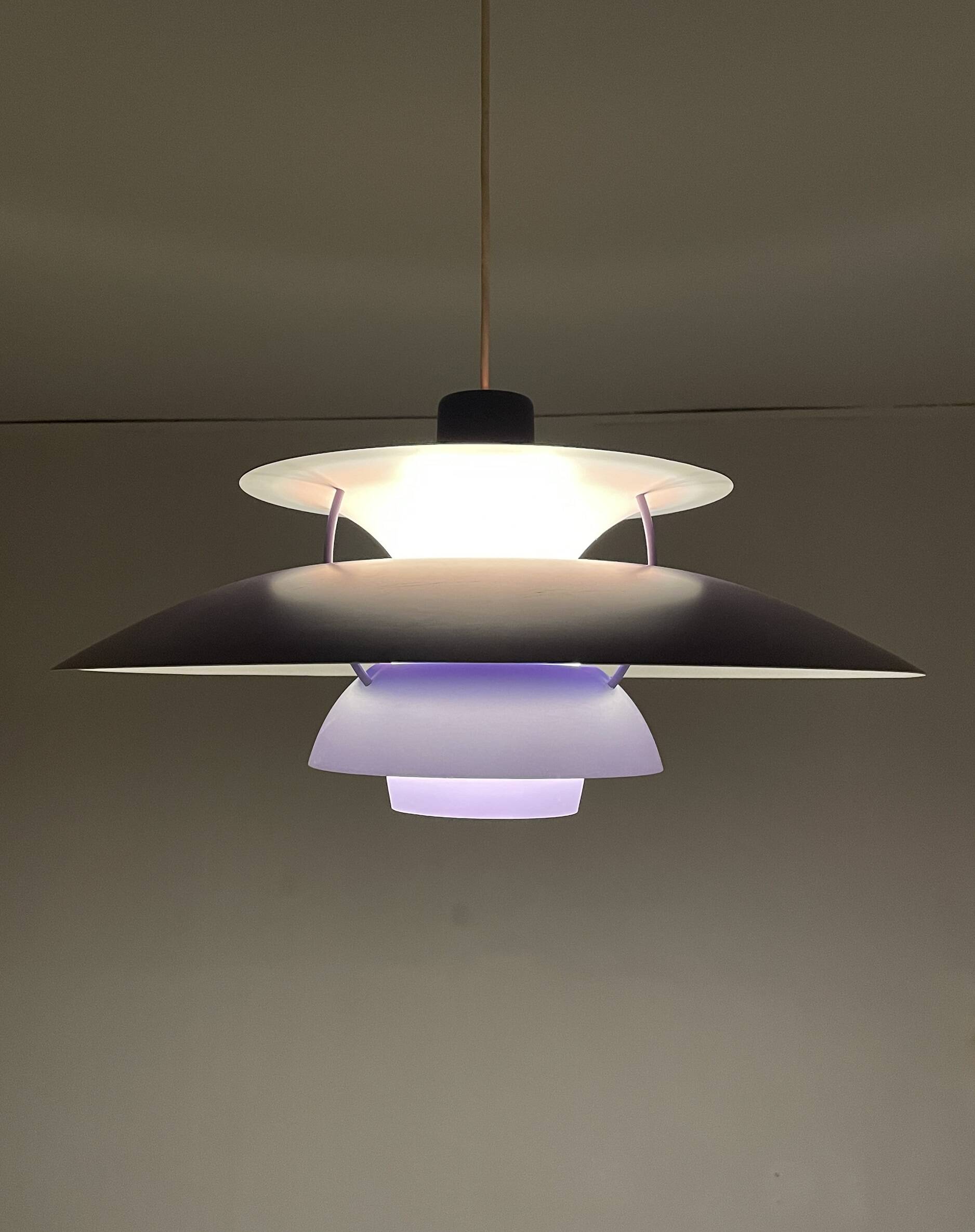 Ph5 Purple Pendant Lamp by Poul Henningsen for Louis Poulsen Denmark