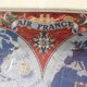 Old card Air France 1950 shown by Lucien Boucher planisphere
