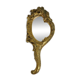 Old Gold Hand Mirror Make Up Mirror Classic Baroque Style