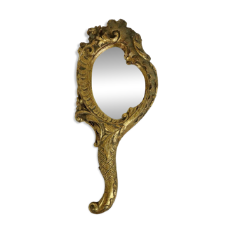 Miroir à main vieil or miroir de maquillage style baroque classique