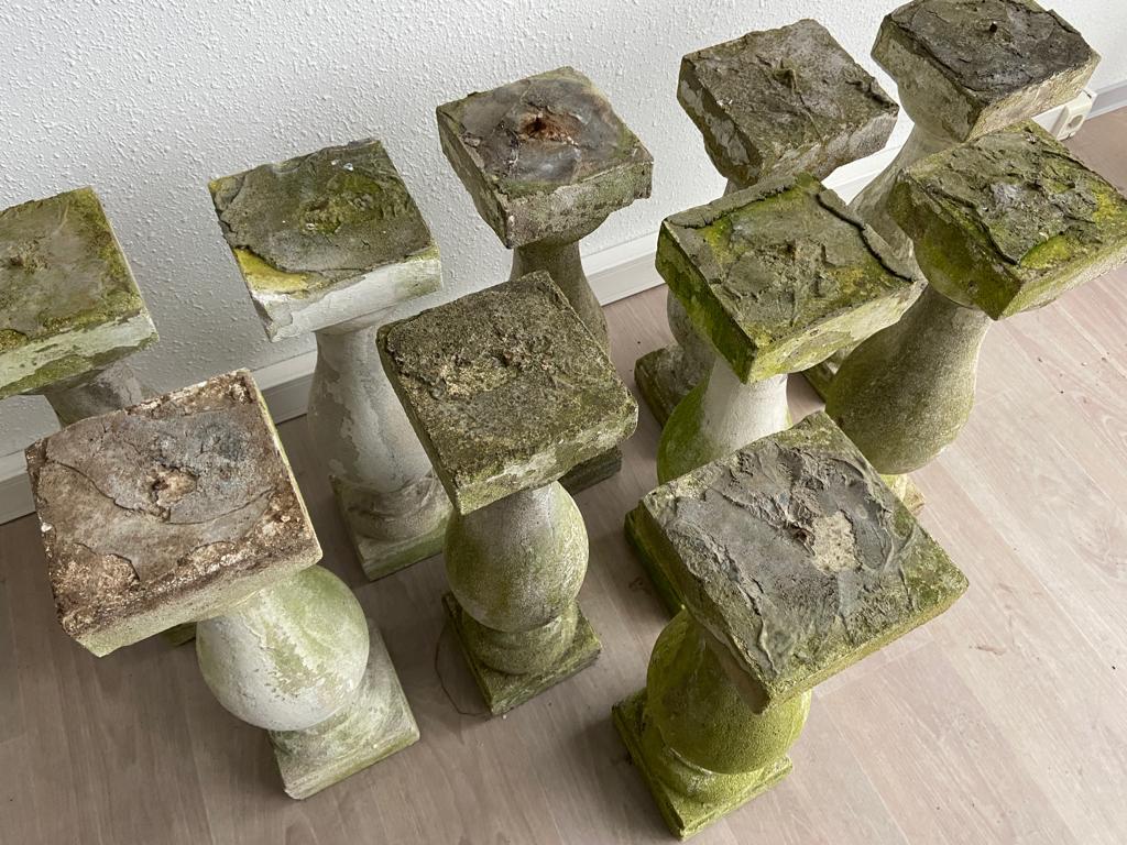 Set of 10 vintage antique style balusters