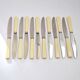 Lot de 12 couteaux vintage en résine ivoire par louis springer strasbourg 19.5cm