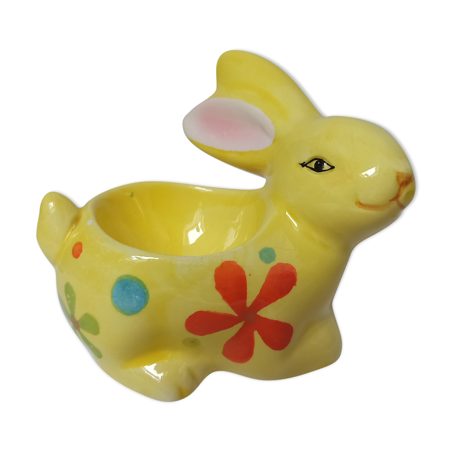 Coquetier in dabbling earthenware