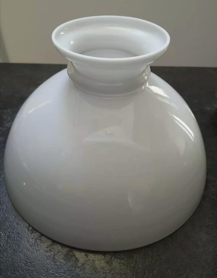 Old lampshade half globe bell lamp suspension opaline vintage Ø 30 cm TBE 1930