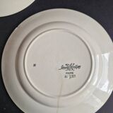 Lot de 3 assiettes à dessert anciennes Sarreguemines