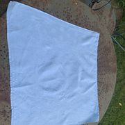 6 large vintage blue dyed damask cotton napkins