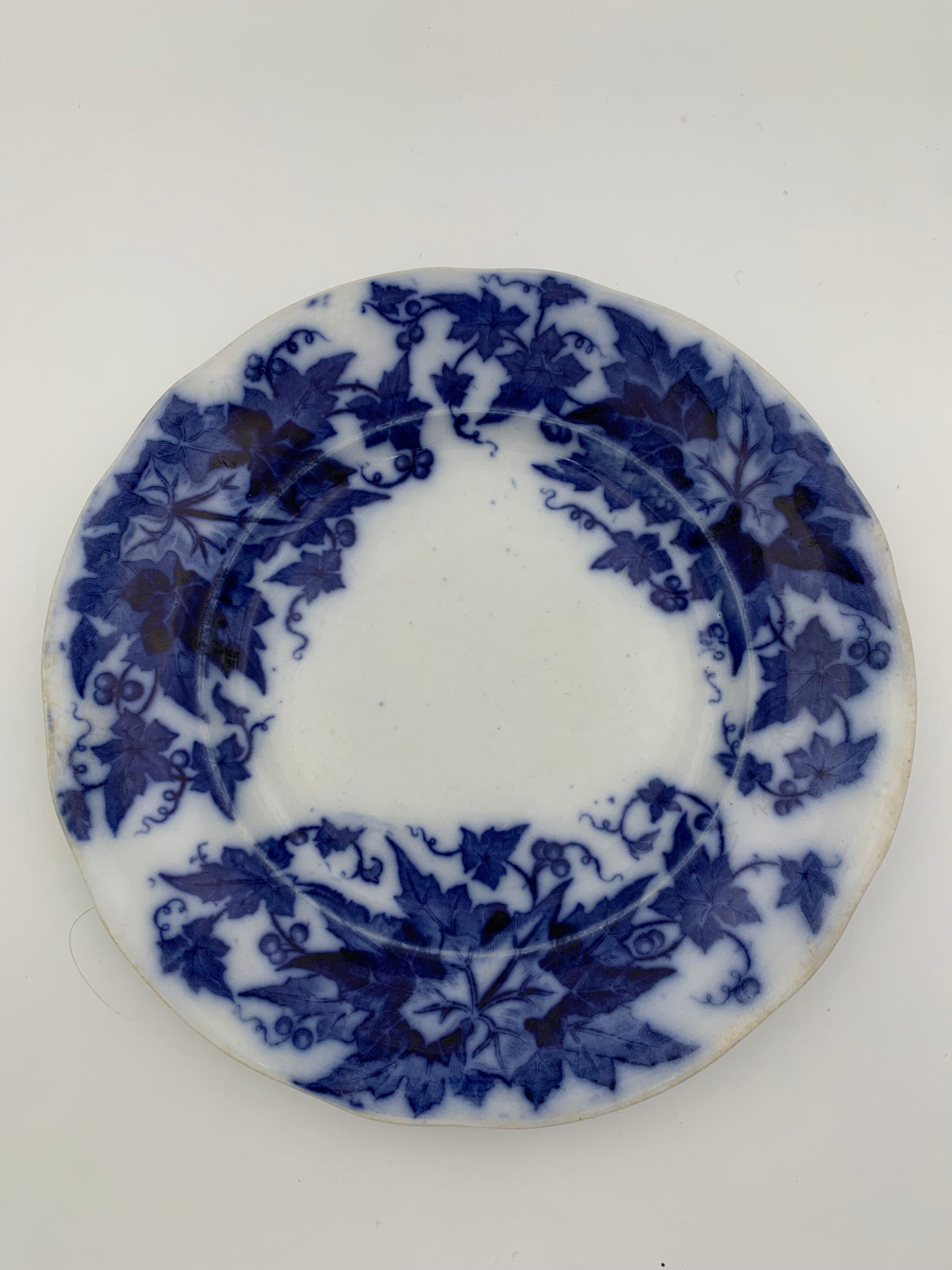 Old earthenware plate SARREGUEMINES, Bryonia model - Late 19th century