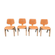Dining chairs in vintage beech 60s