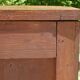 Louis Philippe bedside table in walnut and walnut burl.