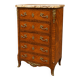 Louis XV style chest of drawers, Rosewood veneer and marquetry.