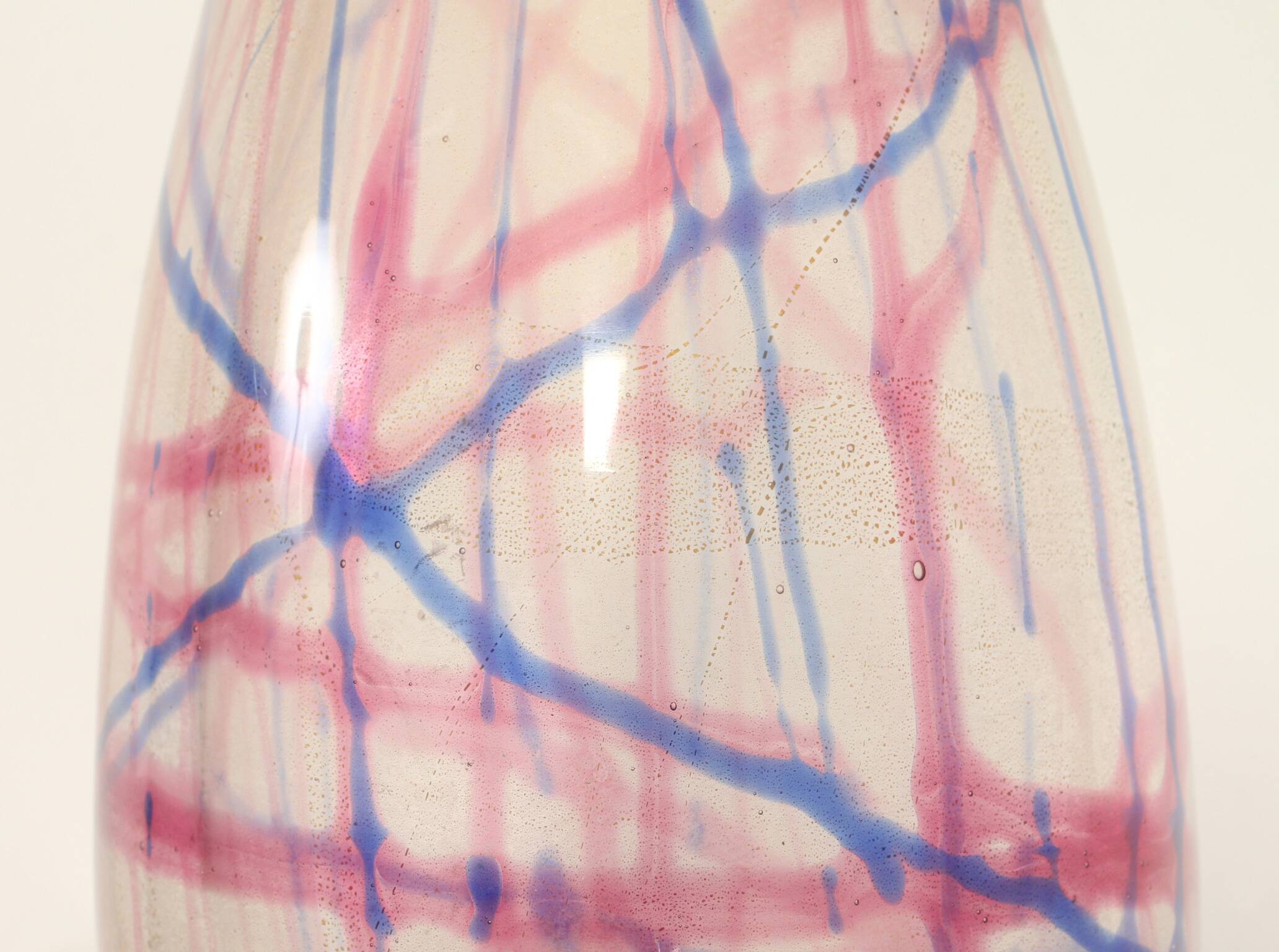 Vase de Murano à lignes colorées, Italie, 1950