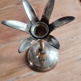Brass flower candle holder
