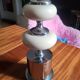 Large Vintage 1970 Space Age Chrome & Wood Lamp