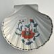 Paris porcelain shell-shaped pocket emptier with vintage poppy decoration