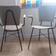 Pair of striped armchairs