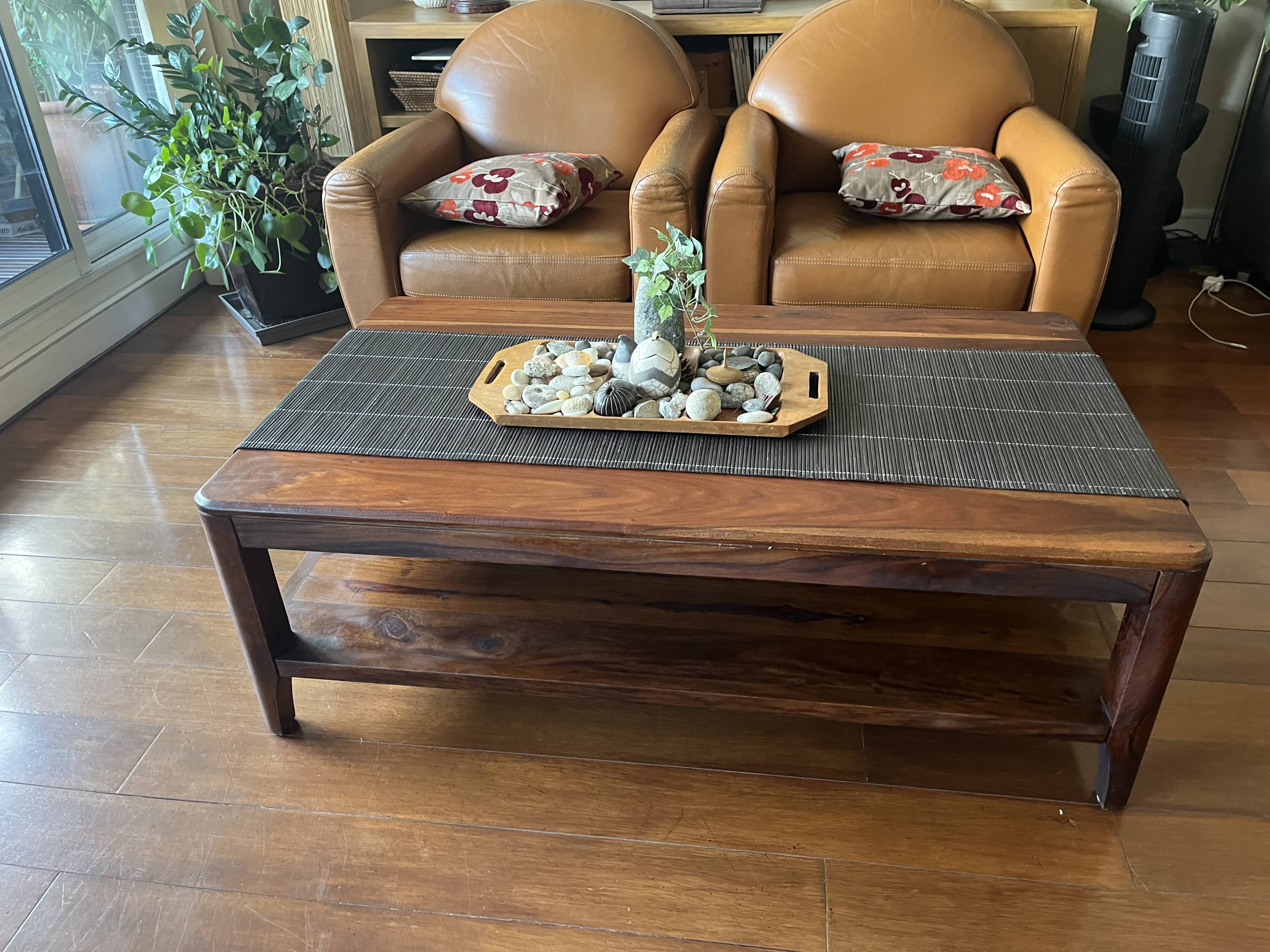 Table basse en teck massif