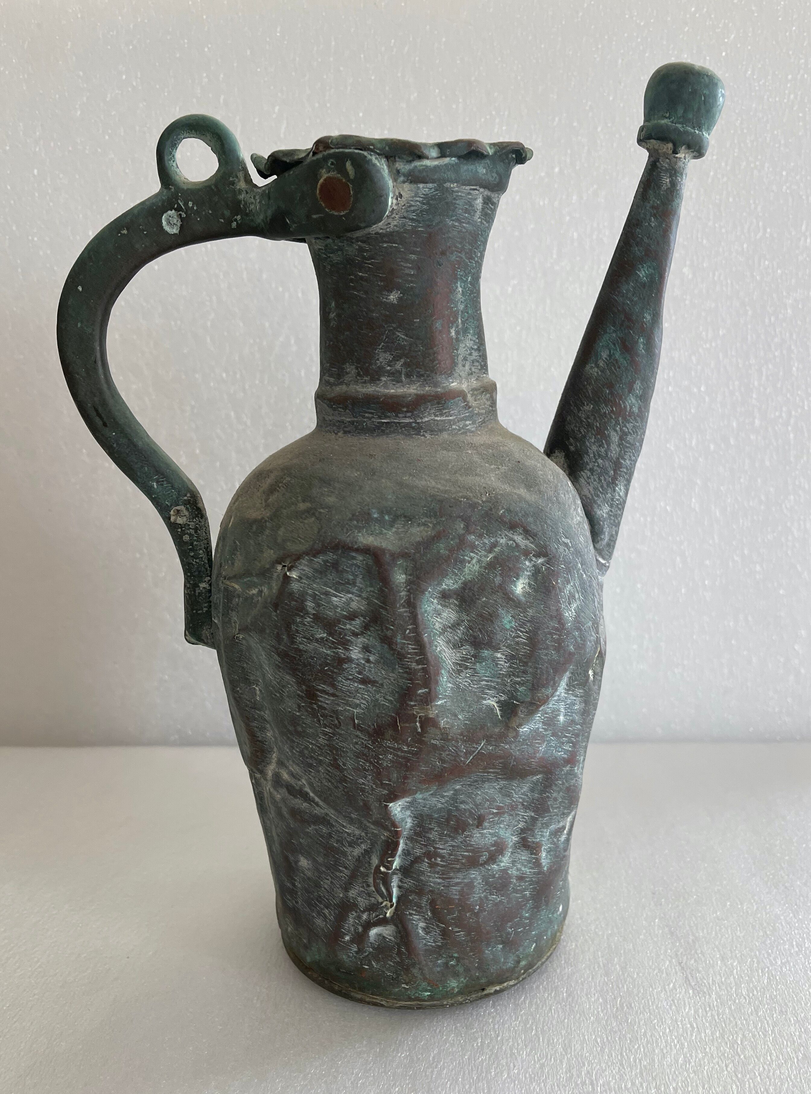 Tinned copper slave gargoulette XVII or XVIII slavery triangular trade