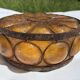 Vintage Seguso Murano Amber Crackle Glass Shade 1950s-60s