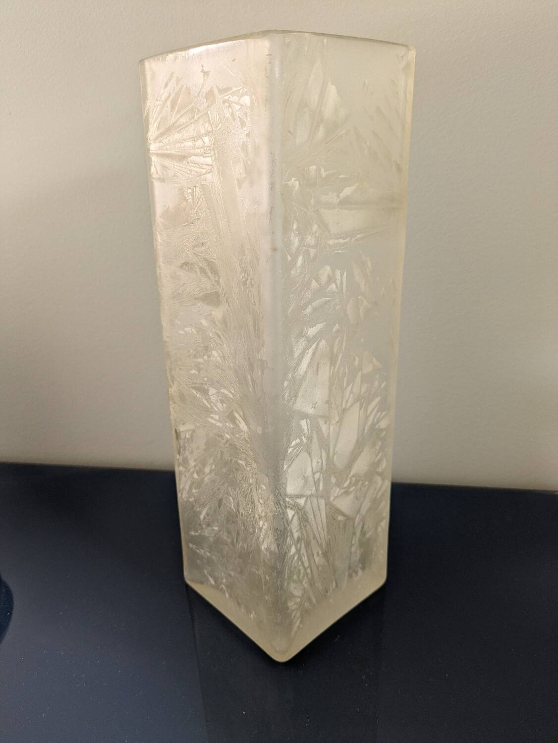 Large Art Deco crystal vase 26 cm