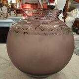 Vase mauve forme boule