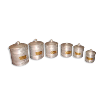 Ensemble de 6 pots à épices en alu
