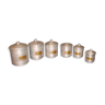 Set of 6 aluminum spice jars