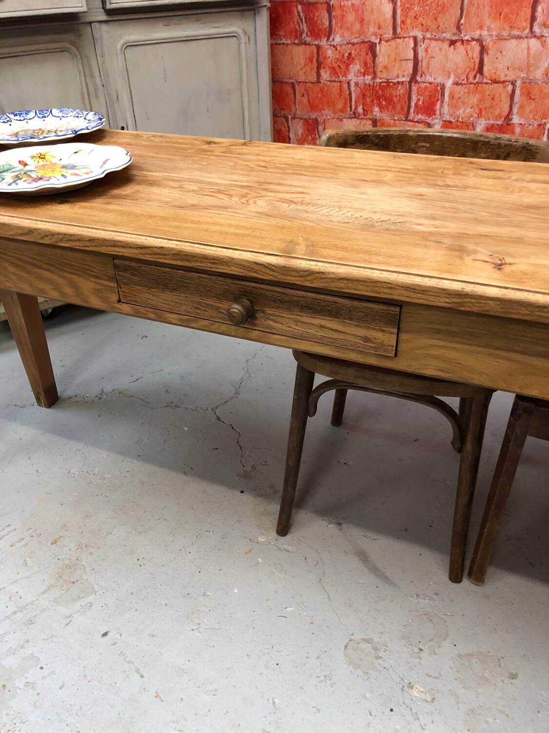 Ancienne table de ferme en chêne