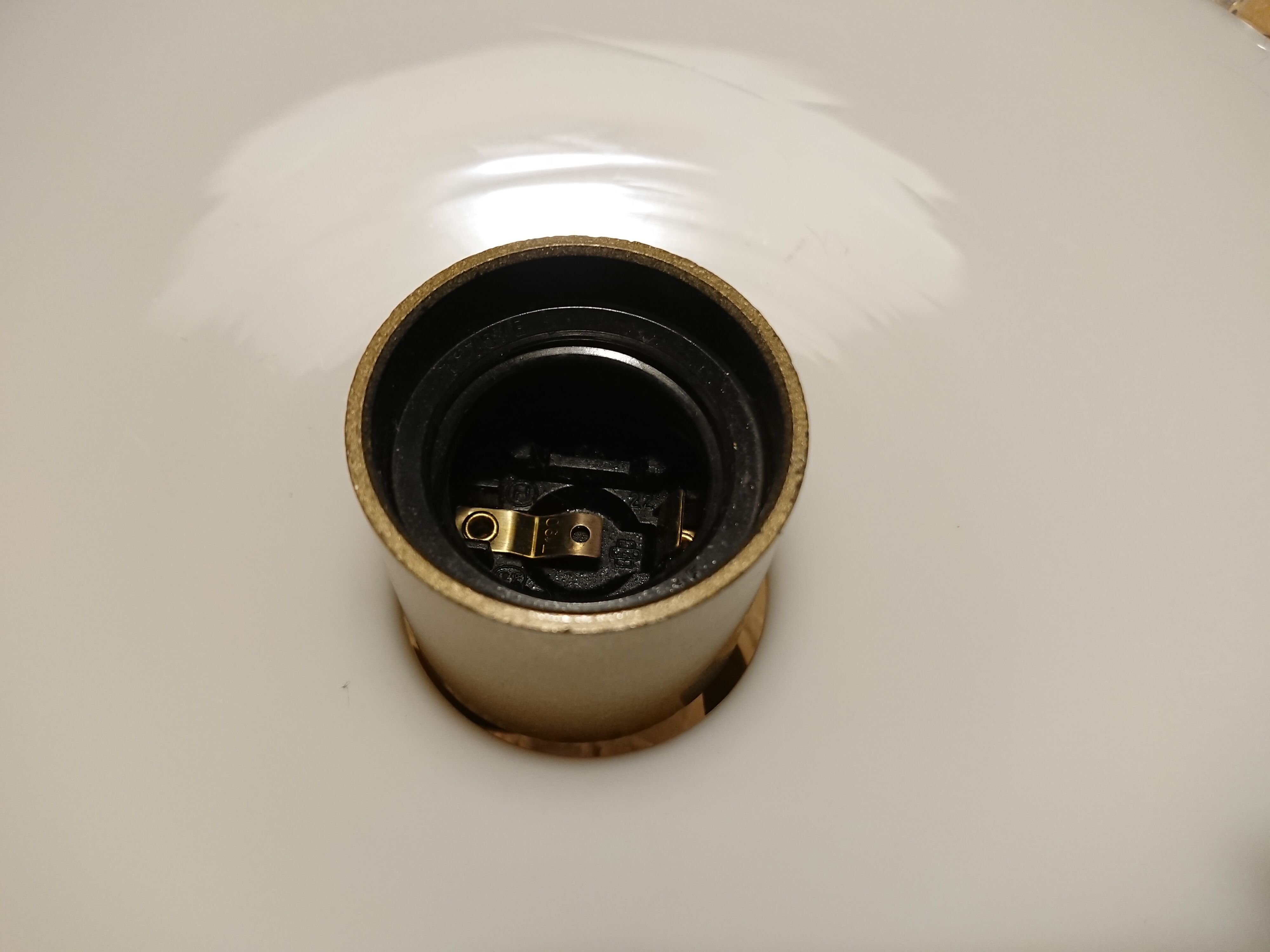 White corole glass pendant light 1940