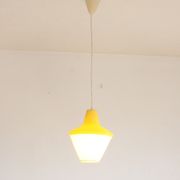 Early plastics cellulose pendant lamp by Atelier de recherche plastique and Rotaflex 1950s.